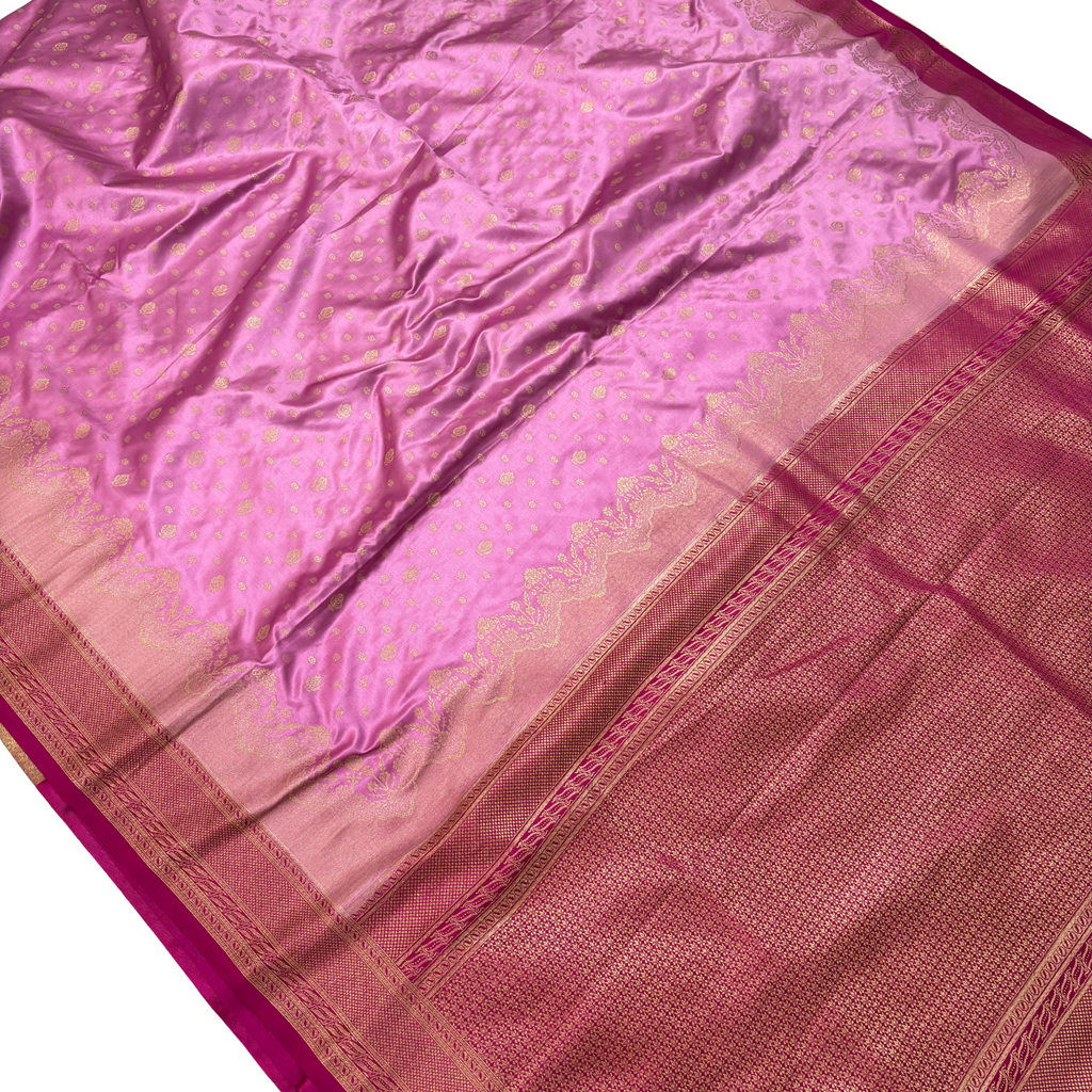 Premium Lavender Banarasi Silk Saree