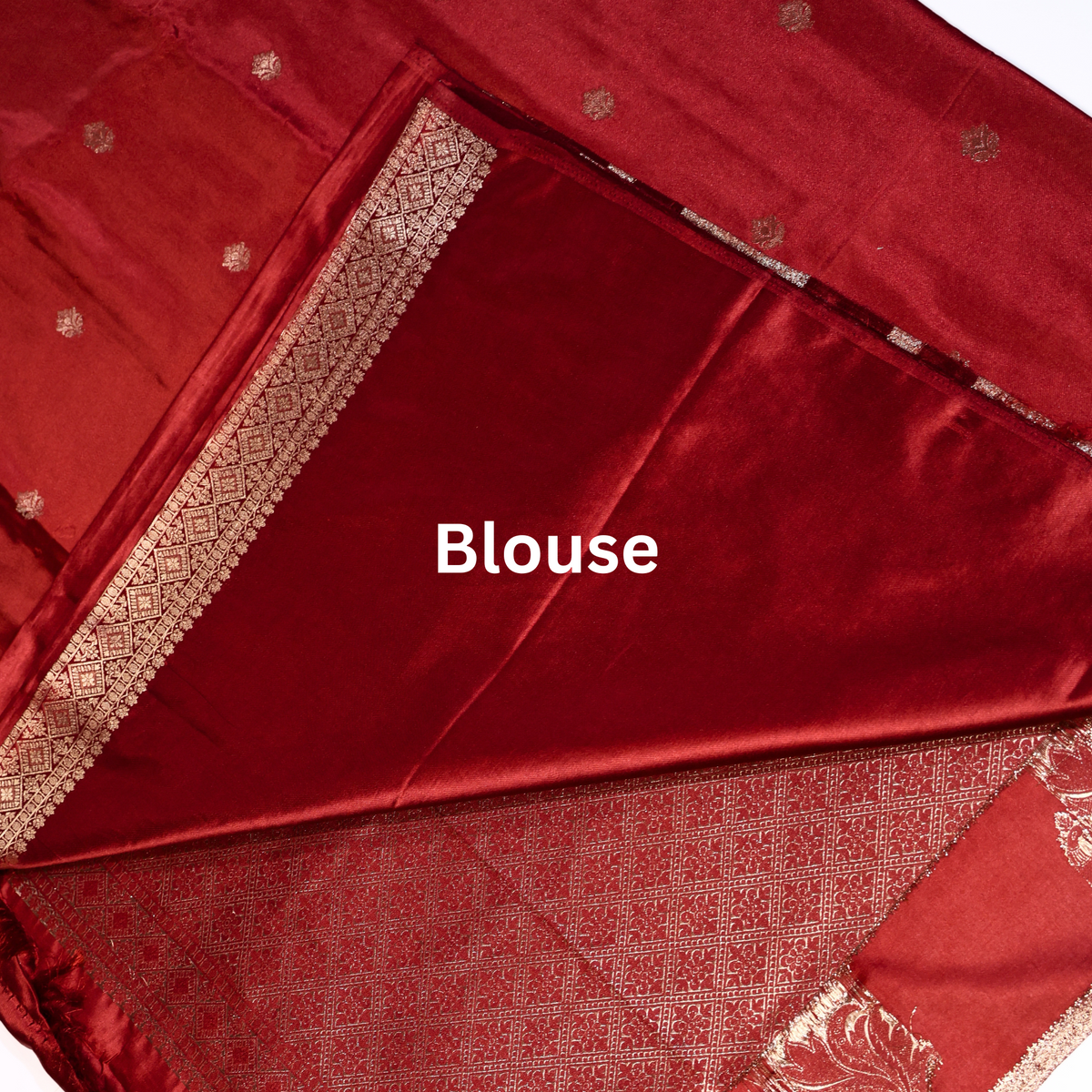 Maroon Satin Silk Saree