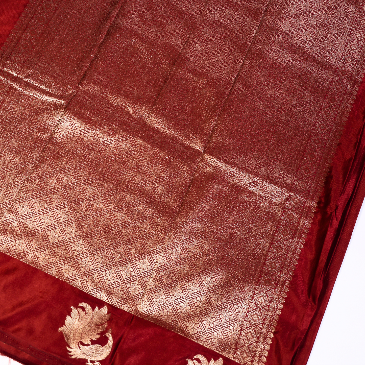 Maroon Raw Mango Silk Saree
