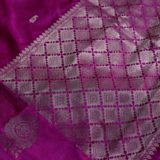 Purple Raw Mango Silk Saree