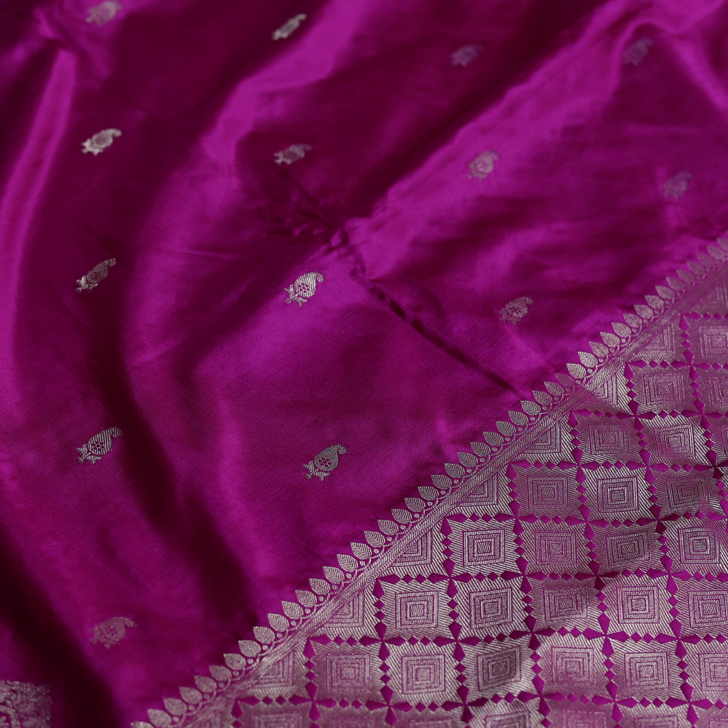 Purple Raw Mango Silk Saree