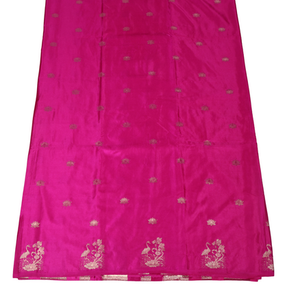 Raw Mango Silk Saree (Magenta)