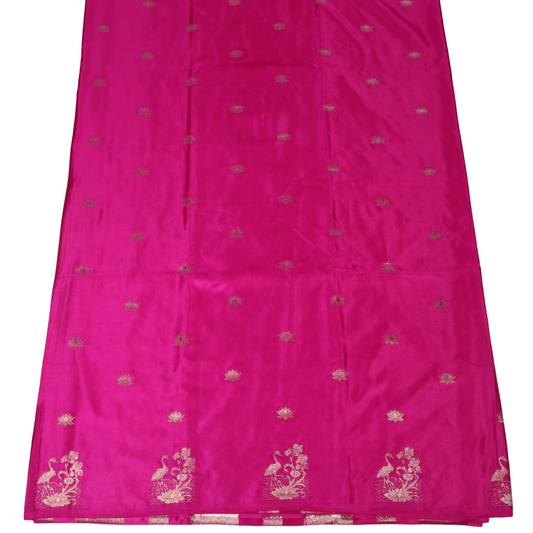 Raw Mango Silk Saree (Magenta)