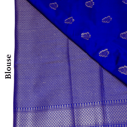 Blue Katan Silk Saree
