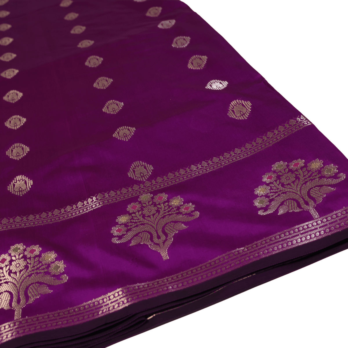 Pure Banarasi Katan Silk Saree (Purple)