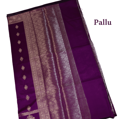 Premium Katan Silk Saree (Purple)