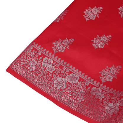 Red Katan Silk Saree