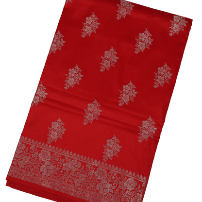Red Katan Silk Saree