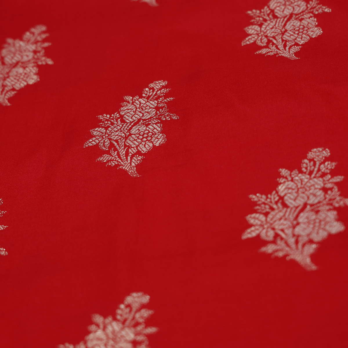 Red Banarasi Katan Silk Saree