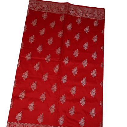 Red Katan Silk Saree