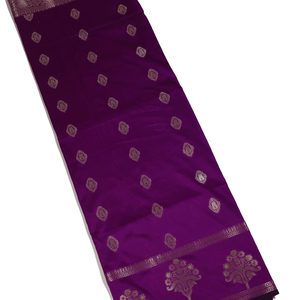 Pure Banarasi Katan Silk Saree (Purple)