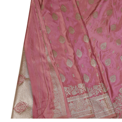 Premium Banarasi Silk Saree (Pink)