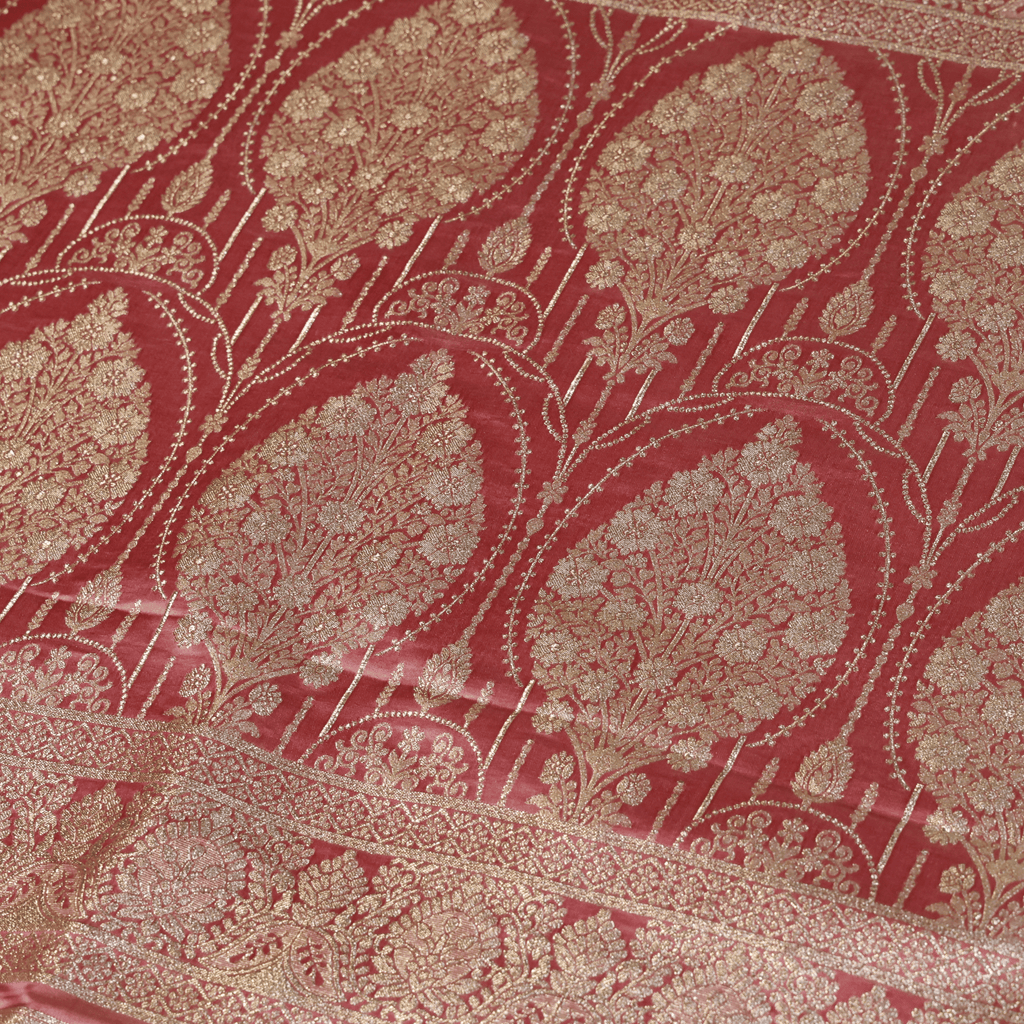 Pure Banarasi Banarasi Silk Saree (Pink)