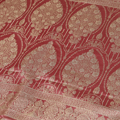 Premium Banarasi Silk Saree (Pink)