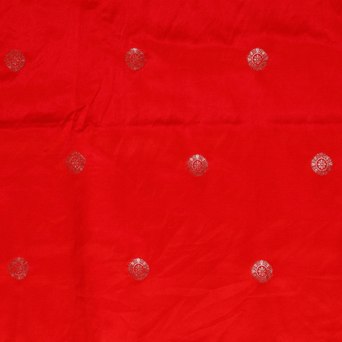 Red Pure Banarasi Satin Silk Saree (Red)