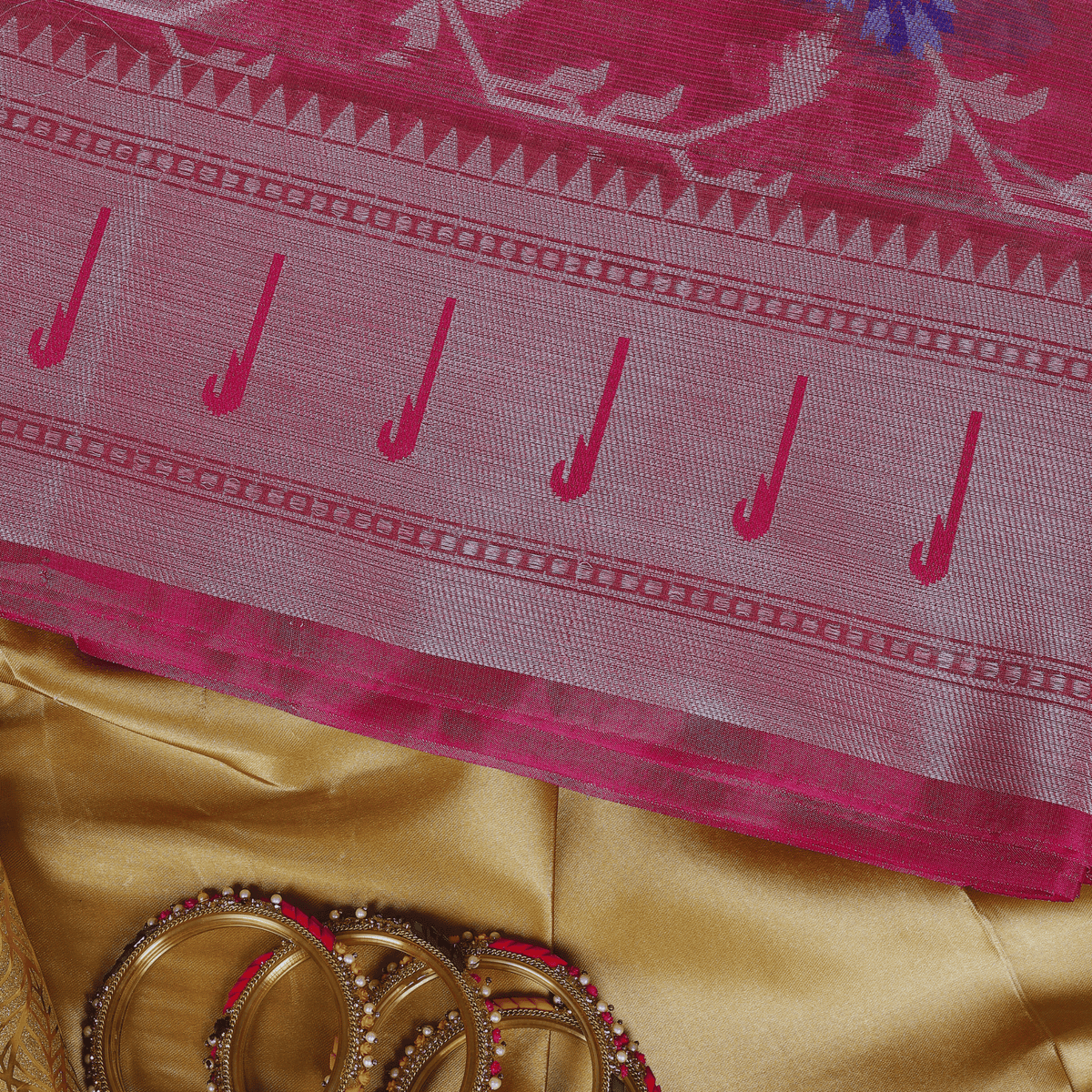Pink Tissue Banarasi Silk Saree