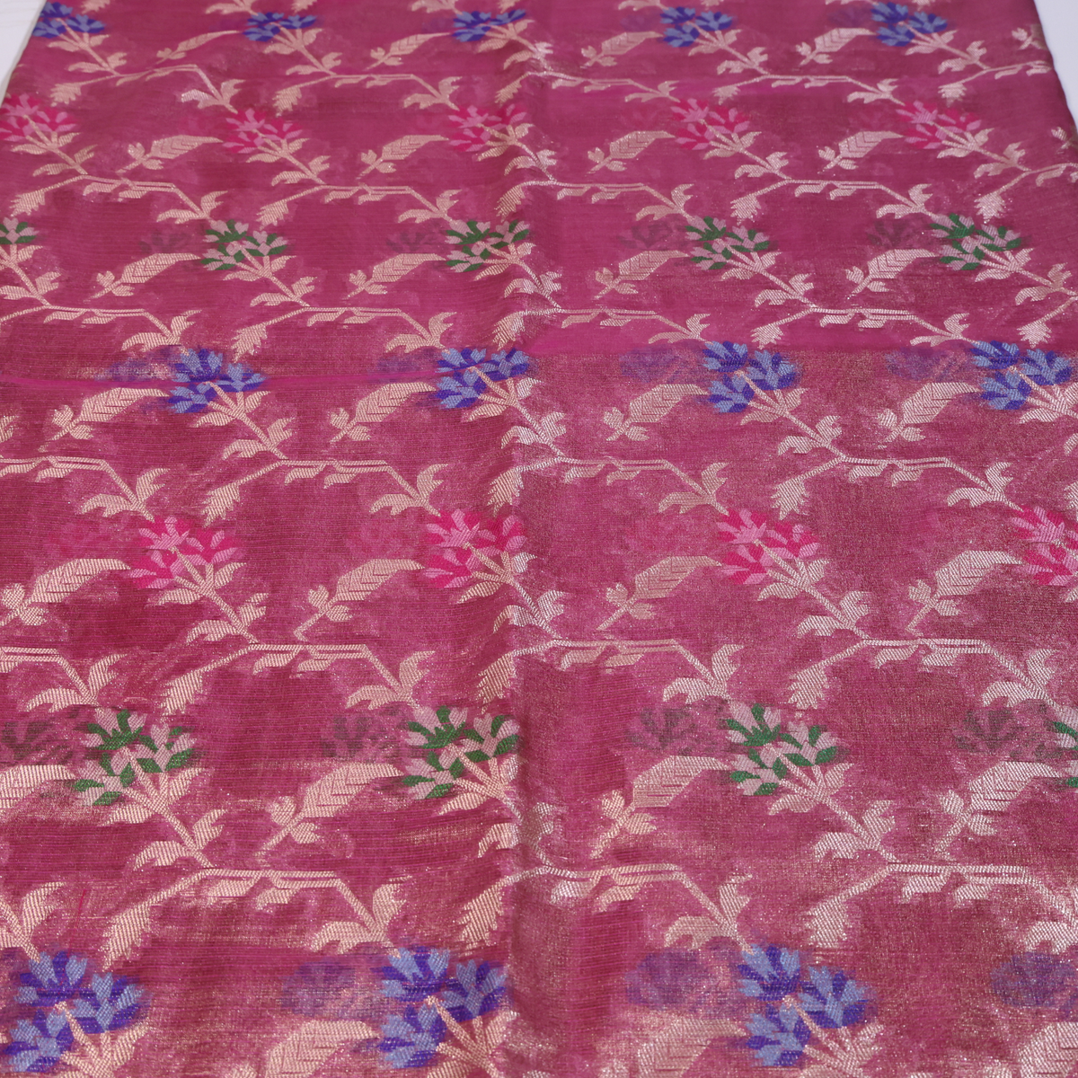 Pink Tissue Banarasi Silk Saree