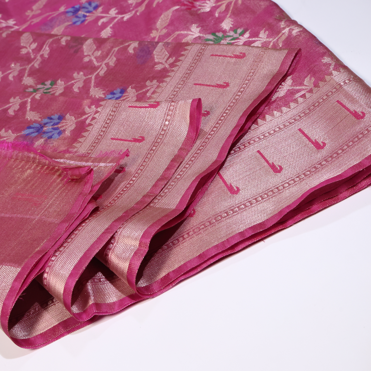 Pink Tissue Banarasi Silk Saree