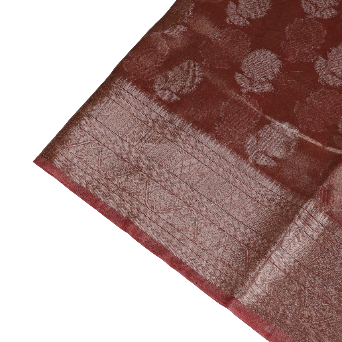 Tissue Banarasi Silk Saree (Rose Gold)