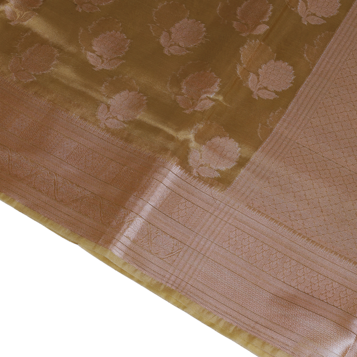 Tissue Banarasi Silk Saree (Golden)