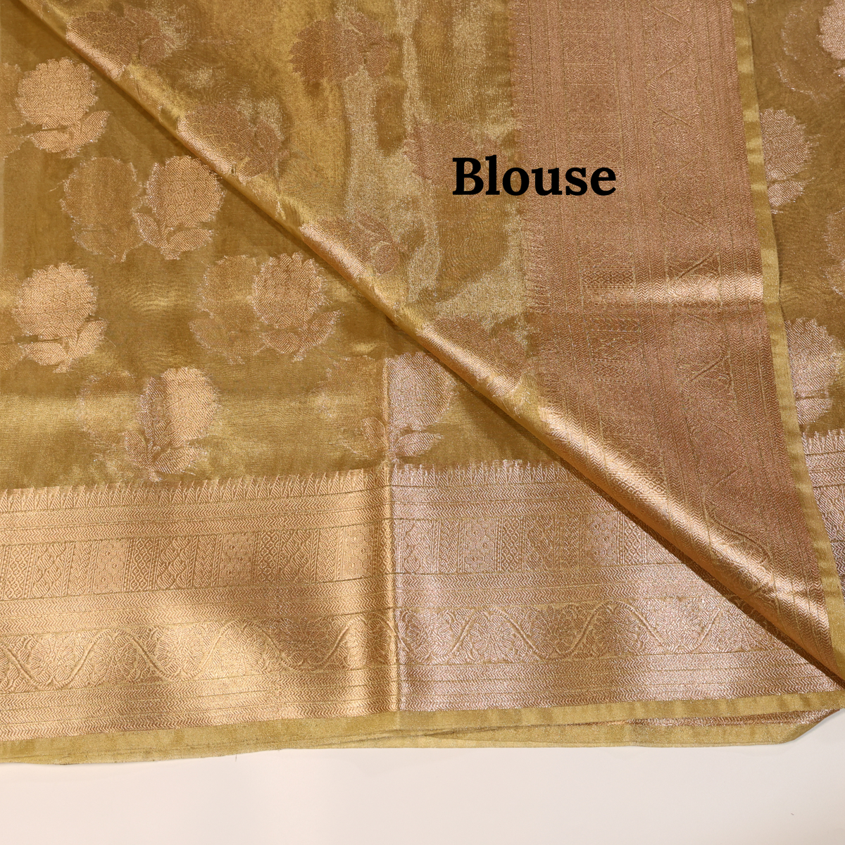 Tissue Banarasi Silk Saree (Golden)