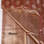 Tissue Banarasi Silk Saree (Rose Gold)