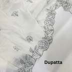 Off White Embroidered Maheshwari Silk Suit Set