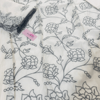 Off White Embroidered Maheshwari Silk Suit Set