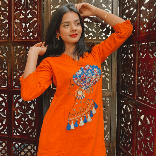 Co-Ord Set for Women (Orange)