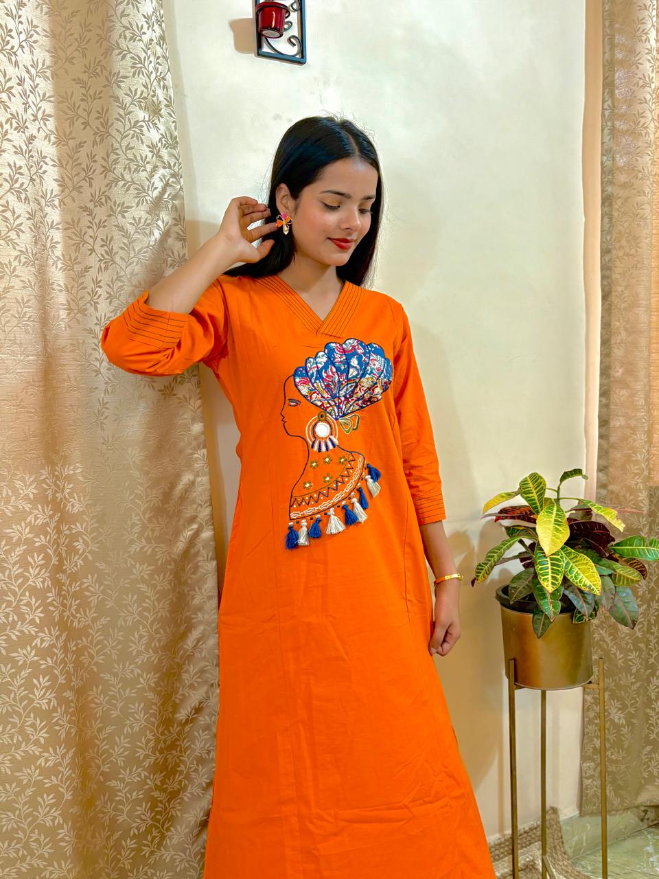 Co-Ord Set for Women (Orange)