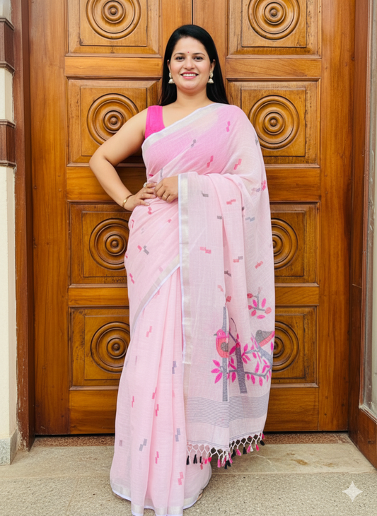 Pure Jayshree Linen Saree
