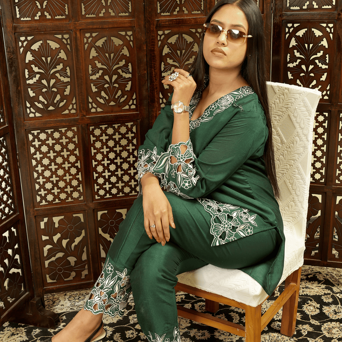 Dark Green Co-Ord Set