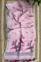 Pure Jayshree Linen Saree (Pink)