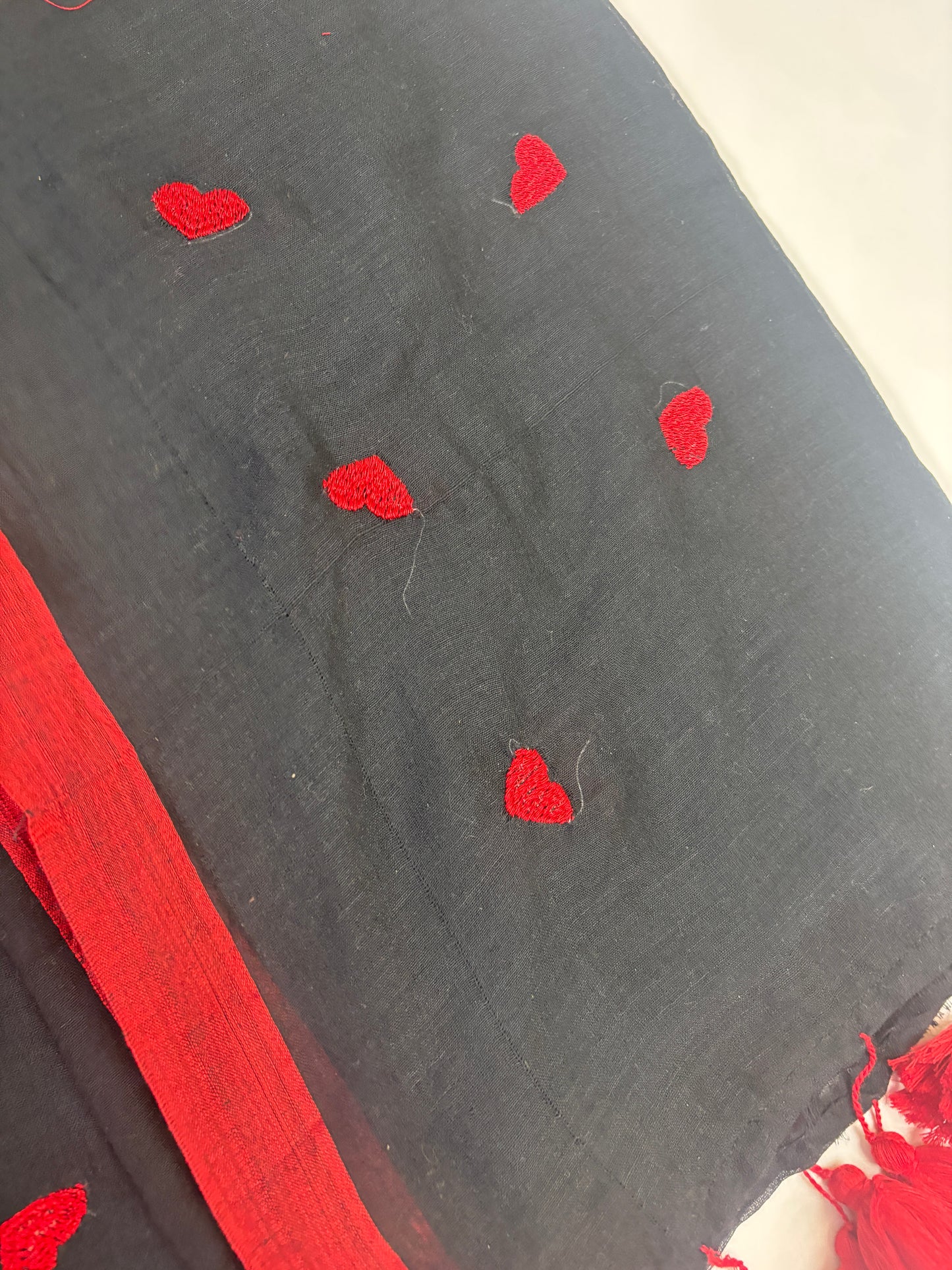 Pure 120 Count Mul Cotton Saree (Black)