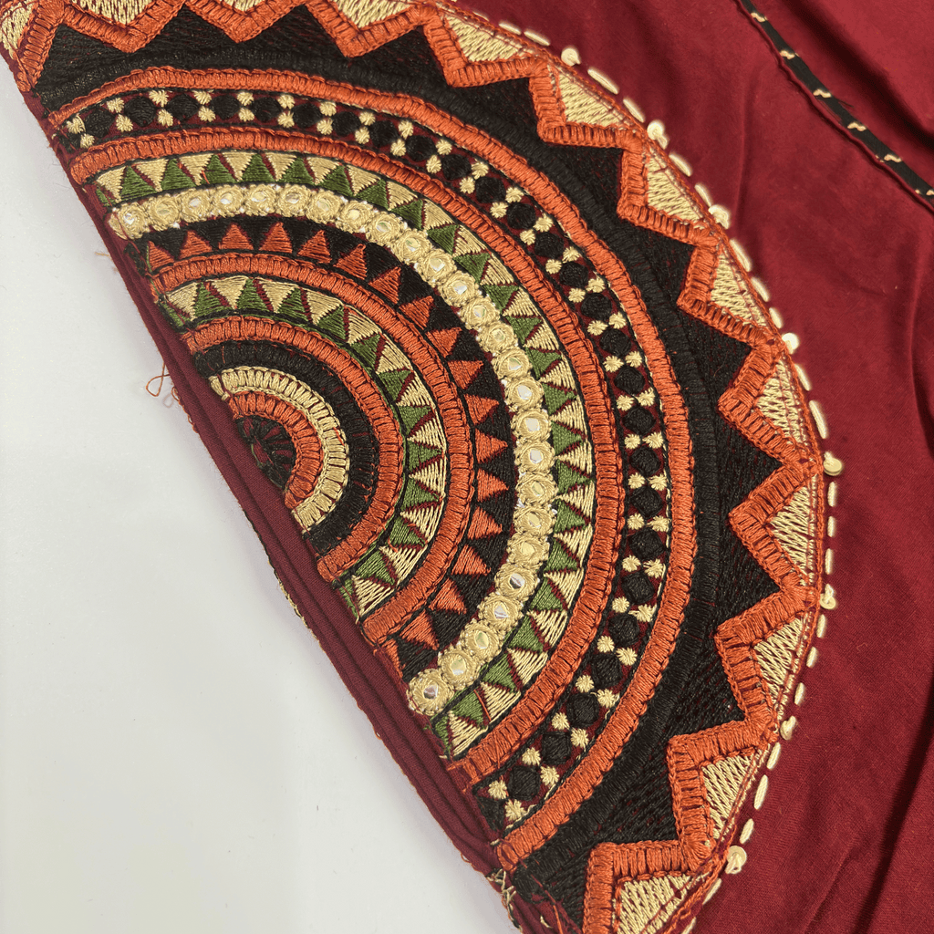 Maroon Kurta Pant Set With Dupatta