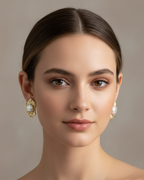 Round Duo Stud Earring