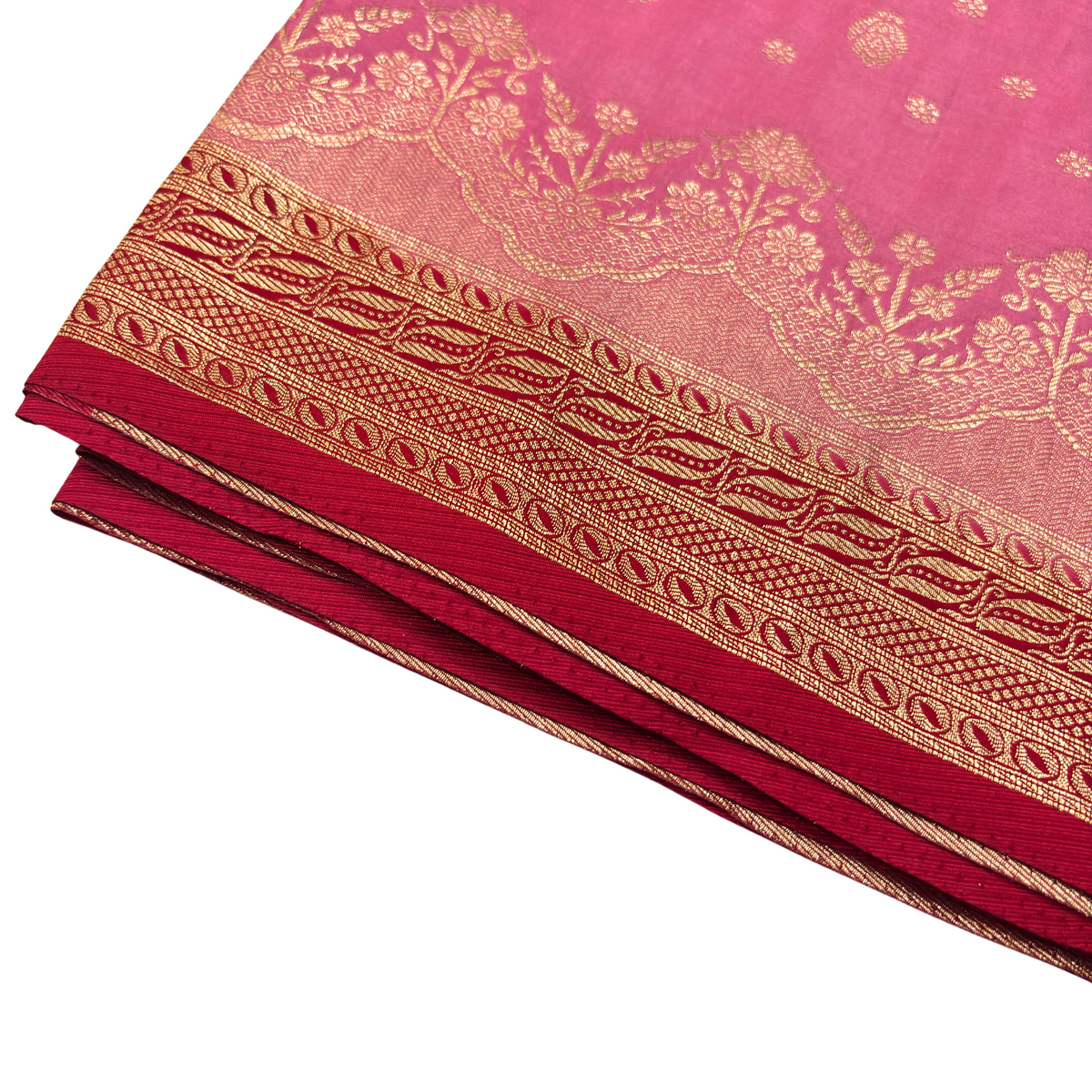 Pink Banarasi Silk Saree