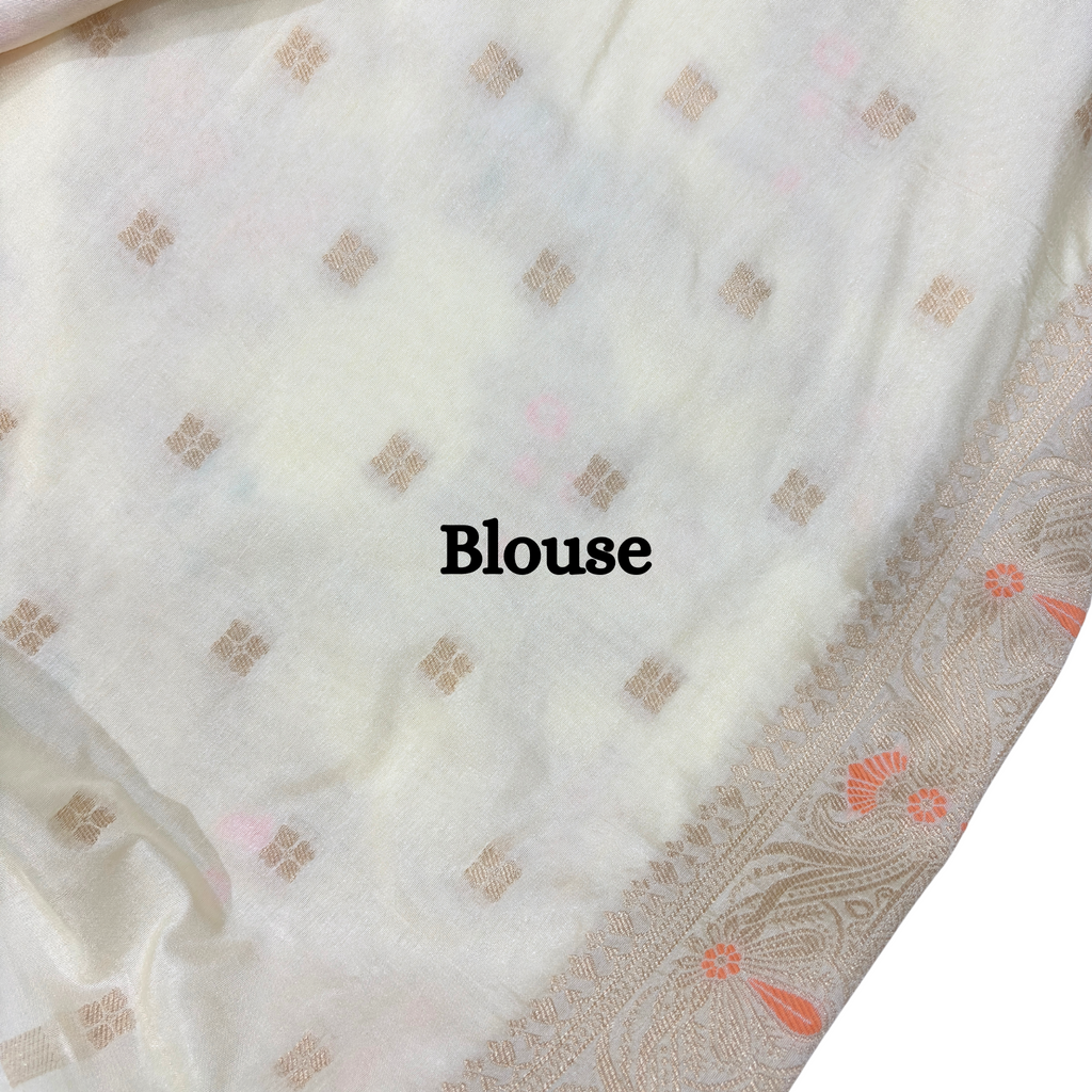 Premium Off White Katan Silk Saree