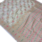 Premium Off White Katan Silk Saree