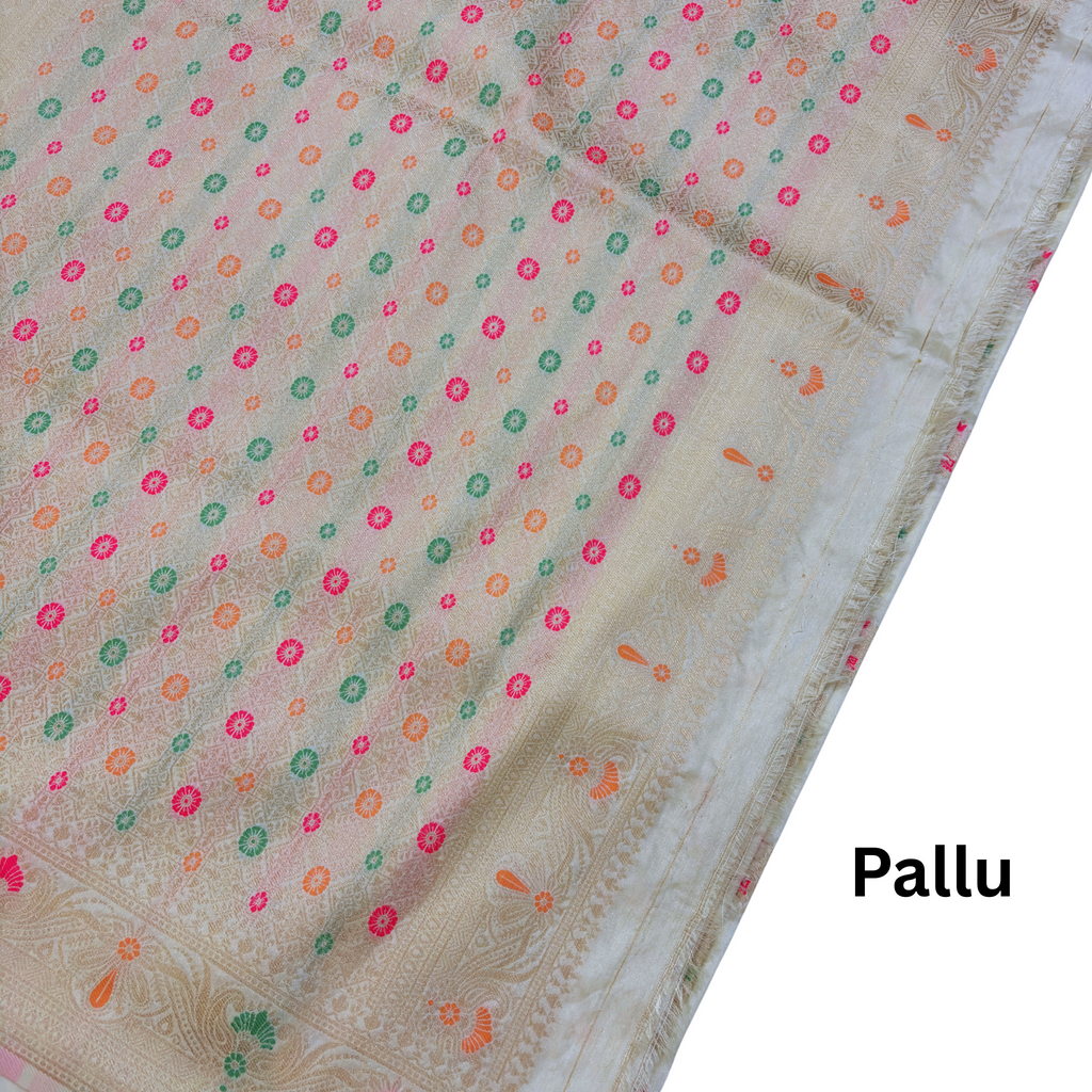 Premium Off White Katan Silk Saree