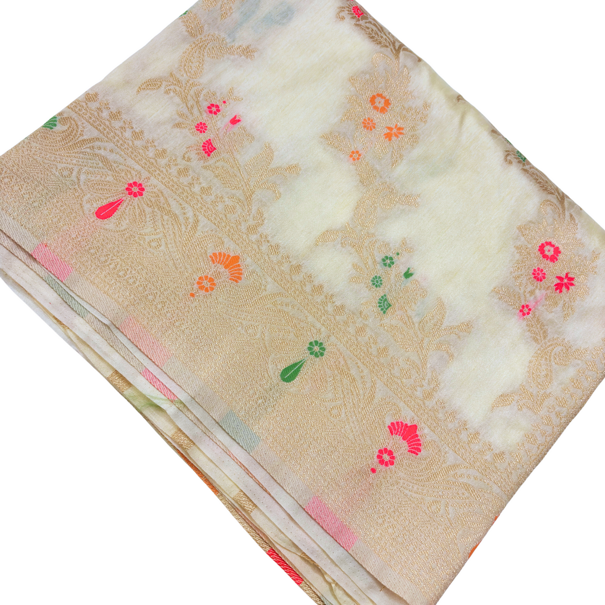Premium Off White Katan Silk Saree