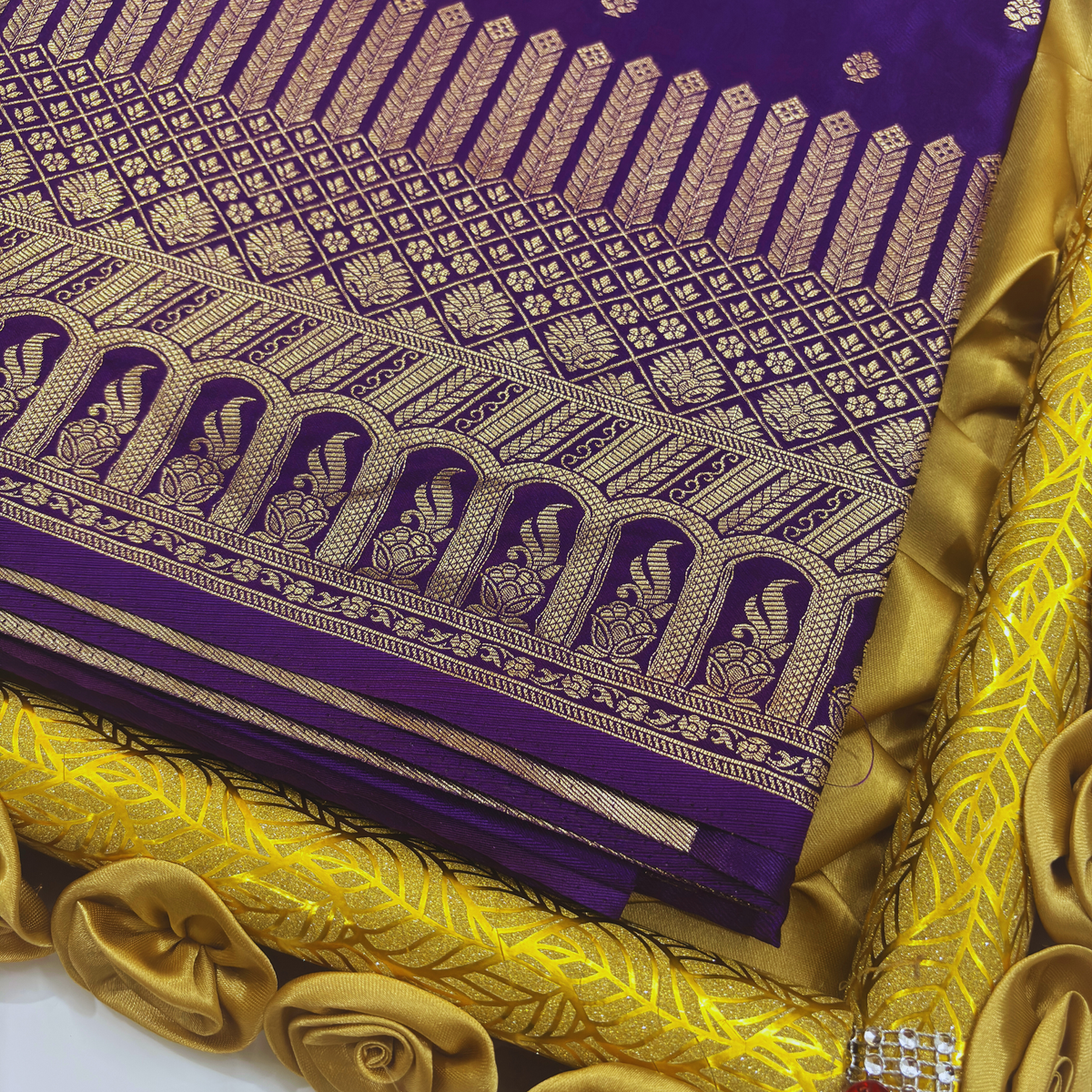 Premium Katan Silk Saree (Blue)