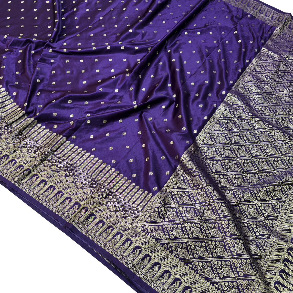 Premium Katan Silk Saree (Blue)