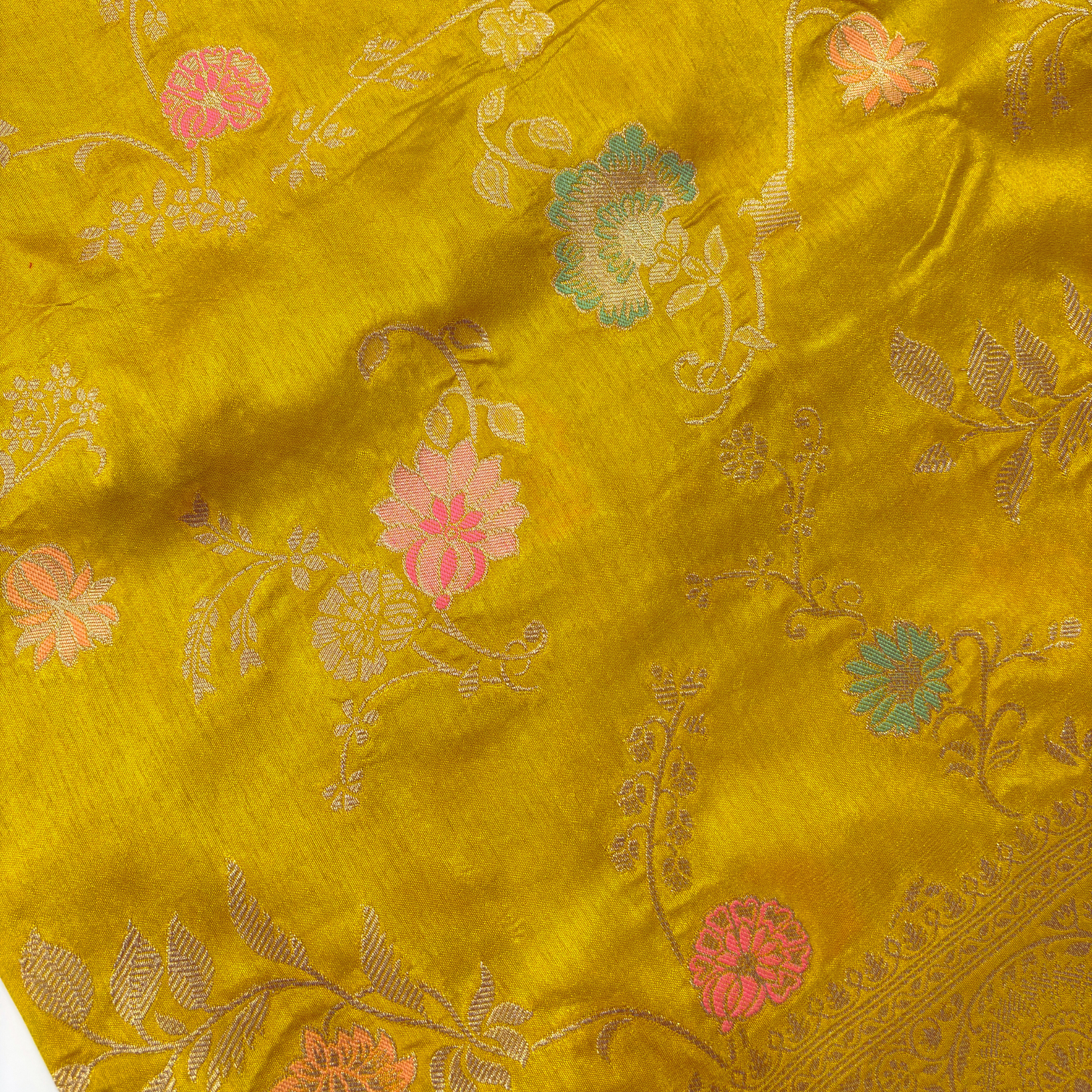 Premium Yellow Katan Silk Saree