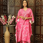Pink Kaftan Kurta Set