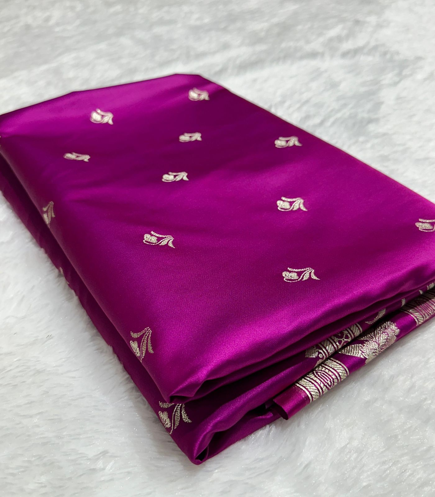 Pure Mashru Katan Silk Saree with Zari Weaving