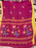 Pure Jayshree Linen Saree (Red)