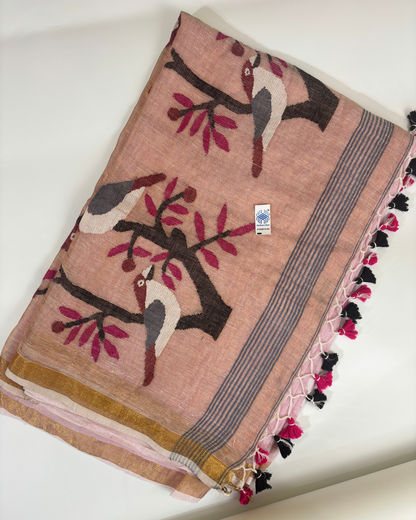 Pure Jayshree Linen saree