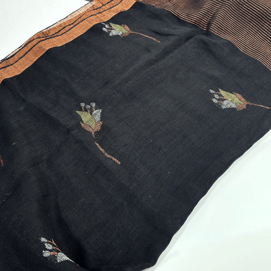 Pure Linen Saree