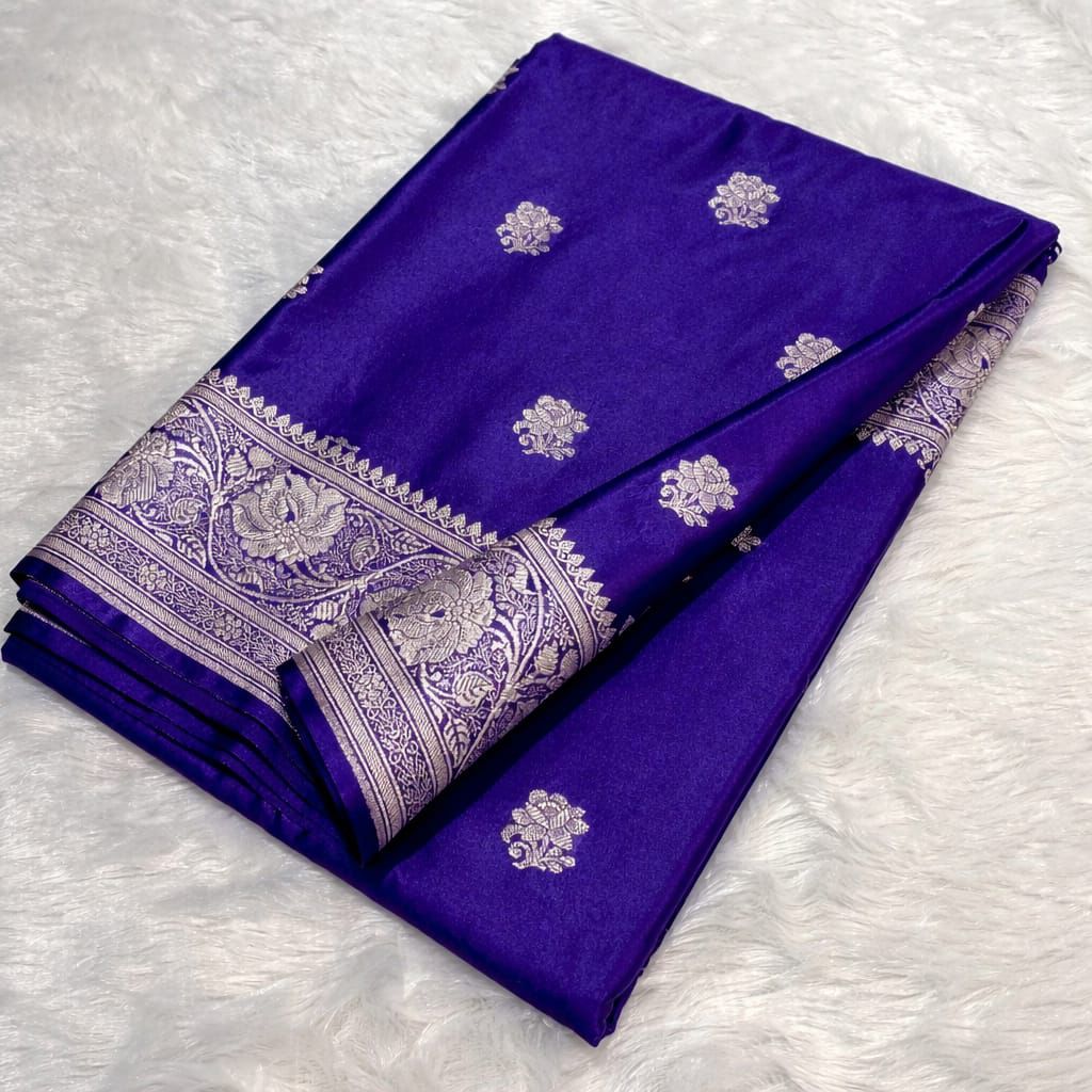 Pure Banarasi Silk Saree with Rose Weaving